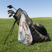 Beste vader ooit Typografie Foto Sjabloon Golfhanddoek (Groen)