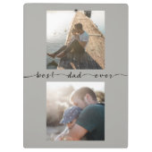 Beste vader ooit Typografie Foto Sjabloon Klembord (Achterkant)