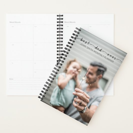 Beste vader ooit Typografie Foto Sjabloon Planner (Display)