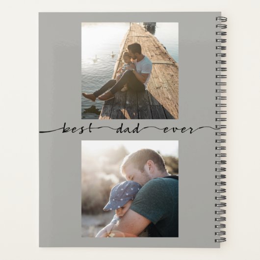 Beste vader ooit Typografie Foto Sjabloon Planner (Achterkant)