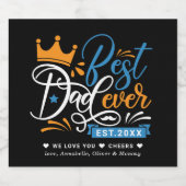 Beste vader ooit Typografie Jaar gevestigd Bier Etiket (Enkel label)