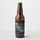 Beste vader ooit Typografie Jaar gevestigd Bier Etiket (Voorkant)