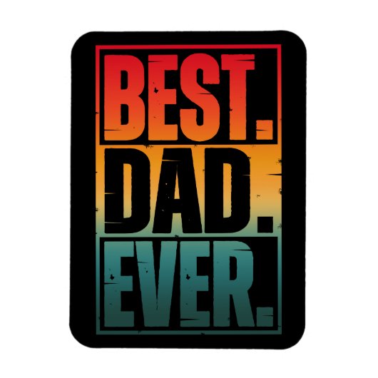 BESTE VADER Ooit TYPOGRAFIE Magneet (Verticaal)