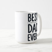 Beste Vader Ooit Typografie Mooie Vaderdag Mok (Voorkant rechts)