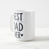 Beste Vader Ooit Typografie Mooie Vaderdag Mok (Voorkant links)