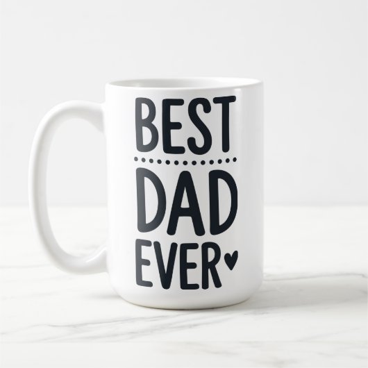 Beste Vader Ooit Typografie Mooie Vaderdag Mok (Links)