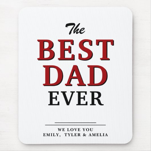 Beste vader ooit Typografie Muismat vaderdag (Voorkant)