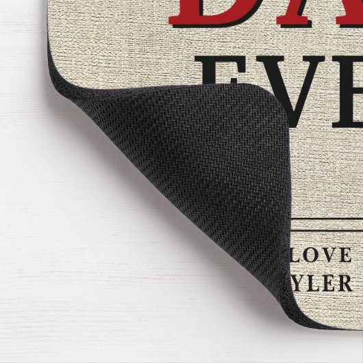 Beste vader ooit Typografie Rustic Vader Day Muismat (Hoek)