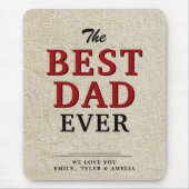 Beste vader ooit Typografie Rustic Vader Day Muismat (Voorkant)