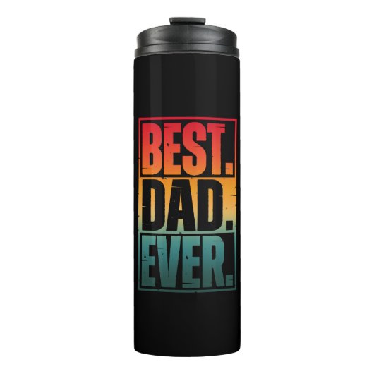 BESTE VADER Ooit TYPOGRAFIE Thermosbeker (Voorkant)
