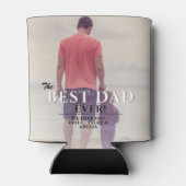 Beste vader ooit Typografie Vader Dag Foto Blikjeskoeler (Achterkant)