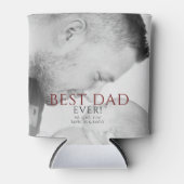 Beste vader ooit Typografie Vader Dag Foto Blikjeskoeler (Voorkant)