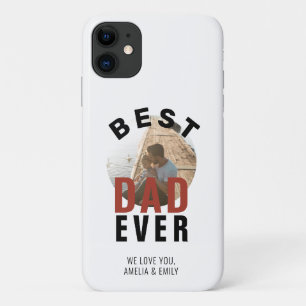Beste vader ooit Typografie Vader Dag Foto Case-Mate iPhone Case