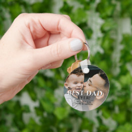 Beste vader ooit Typografie Vader Dag Foto Sleutelhanger