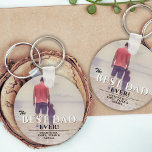 Beste vader ooit Typografie Vader Dag Foto Sleutelhanger<br><div class="desc">Beste vader ooit Typografie vaders Dag Foto sleutelhanger. Het ontwerp heeft een moderne typografie in zwart-witte kleuren. Pas met uw namen aan en neem uw foto in de sjabloon op. Geweldig geschenk voor een vader of opa voor vaderdag,  verjaardag of Kerstmis.</div>
