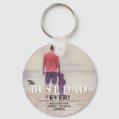 Beste vader ooit Typografie Vader Dag Foto Sleutelhanger (Voorkant)