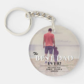 Beste vader ooit Typografie Vader Dag Foto Sleutelhanger (Voorkant)