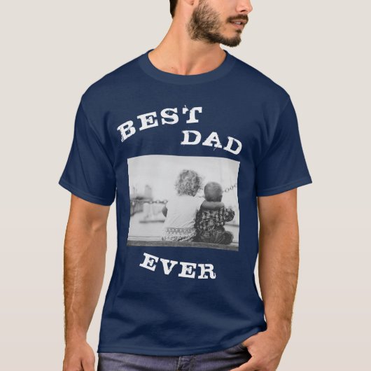 Beste vader ooit Typografie Vader Dag Foto T-shirt (Voorkant)
