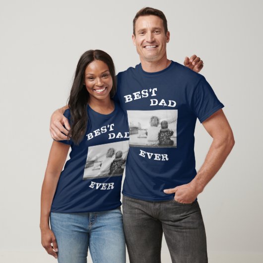 Beste vader ooit Typografie Vader Dag Foto T-shirt (Unisex)