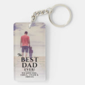 Beste vader ooit Typografie Vader Dag Volledige fo Sleutelhanger (achterkant)