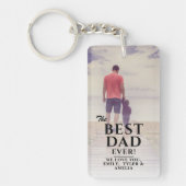 Beste vader ooit Typografie Vader Dag Volledige fo Sleutelhanger (Voorkant)