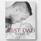 Beste vader ooit Typografie Volledige foto Fotoplaat (Voorkant)