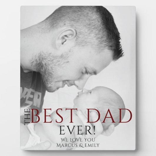 Beste vader ooit Typografie Volledige foto Fotoplaat (Voorkant)
