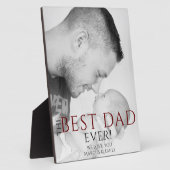 Beste vader ooit Typografie Volledige foto Fotoplaat (Zijkant)