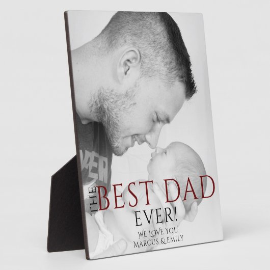 Beste vader ooit Typografie Volledige foto Fotoplaat (Zijkant)