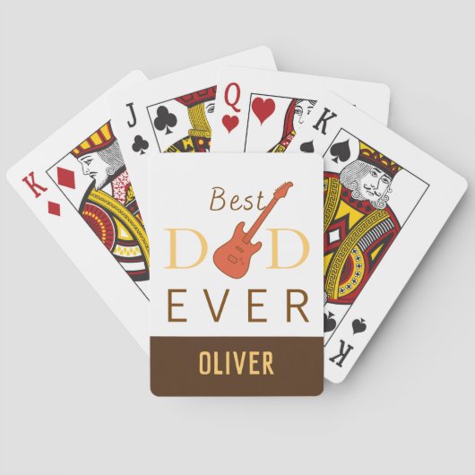 Beste vader ooit uniek, moderne Vaderdag Pokerkaarten (Achterkant)