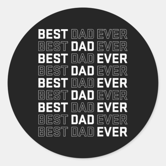 Beste vader ooit - Unieke Vaderdag Mannen Ronde Sticker (Voorkant)