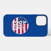 Beste vader ooit USA-vlag iPhone Hoesje (Achterkant horizontaal)