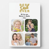Beste vader ooit vader 4 familiefoto fotoplaat (voorkant)