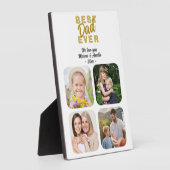 Beste vader ooit vader 4 familiefoto fotoplaat (Zijkant)