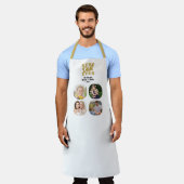 Beste vader ooit vader 4 familiefoto's schort (Gedragen)