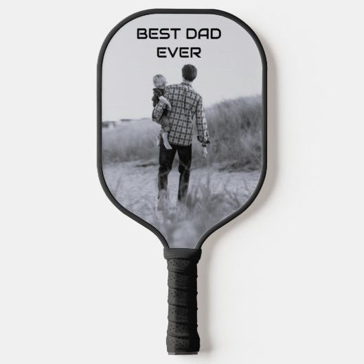 Beste vader ooit vader familie foto's papa pickleball paddle (Voorkant)