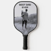 Beste vader ooit vader familie foto's papa pickleball paddle (Achterkant)