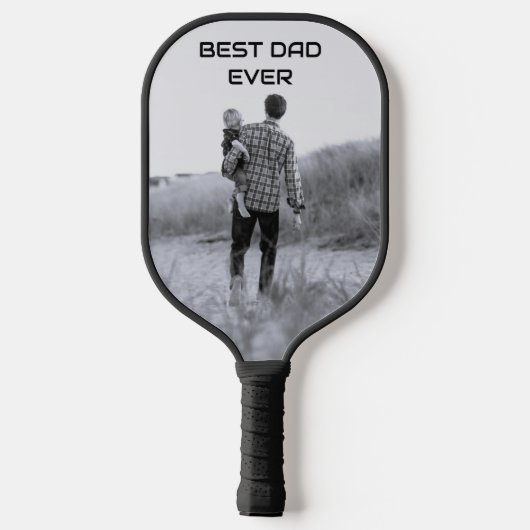Beste vader ooit vader familie foto's papa pickleball paddle (Achterkant)