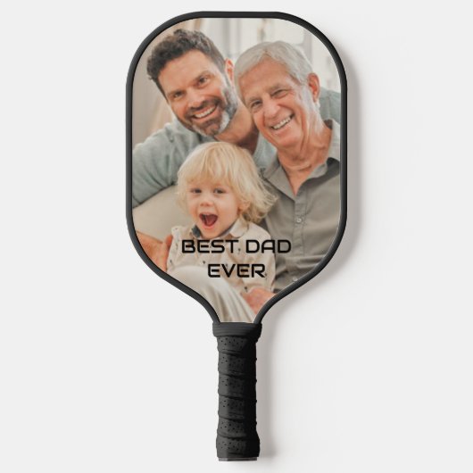 Beste vader ooit vader familie foto's papa pickleball paddle (Voorkant)