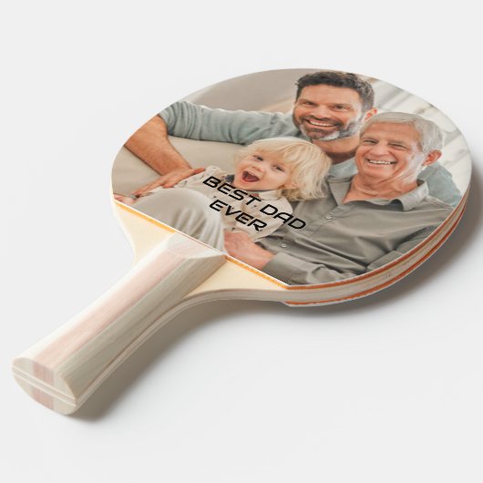 Beste vader ooit vader familie foto's papa tafeltennisbatje (Voorkant Gekanteld)