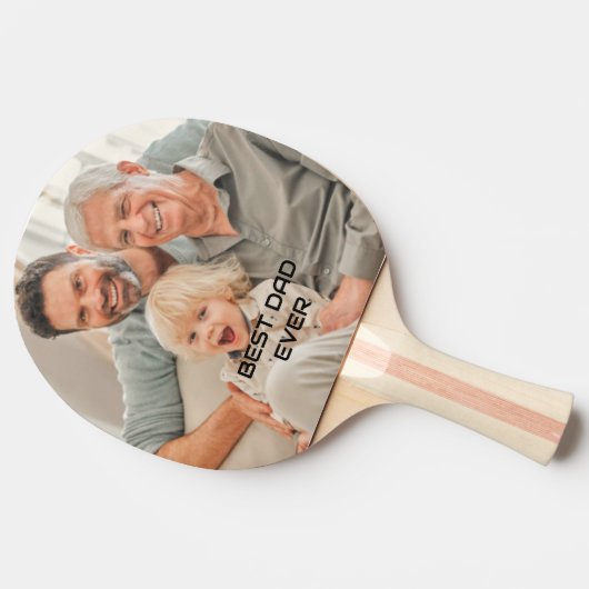 Beste vader ooit vader familie foto's papa tafeltennisbatje (Zijkant)