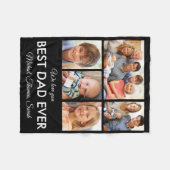  beste vader ooit vader fotocollage fleece deken (Voorkant (Horizontaal))
