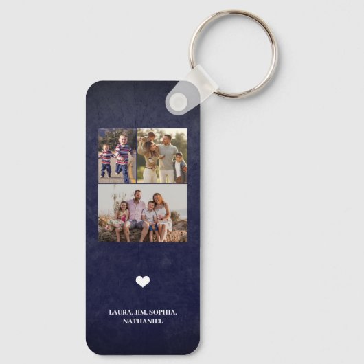 Beste vader ooit vader gepersonaliseerd 5 fotocoll sleutelhanger (Achterkant)