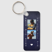Beste vader ooit vader gepersonaliseerd 5 fotocoll sleutelhanger (Voorkant)