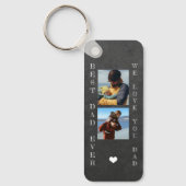 Beste vader ooit vader gepersonaliseerd 5 fotocoll sleutelhanger (Voorkant)