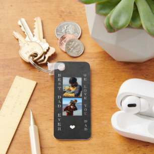 Beste vader ooit vader gepersonaliseerd 5 fotocoll sleutelhanger
