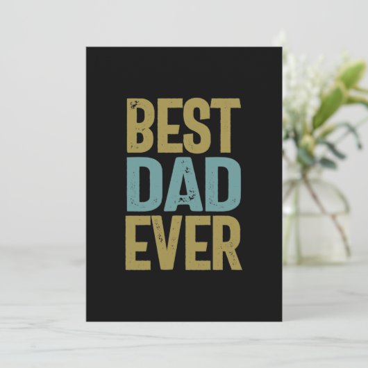 Beste vader ooit | Vader Gift Bedankkaart (Staand voorkant)