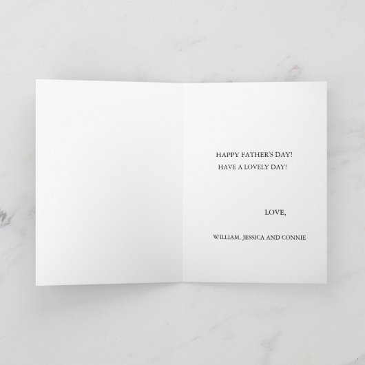 Beste vader ooit vader is een dag papa papa foto bedankkaart (Binnen)