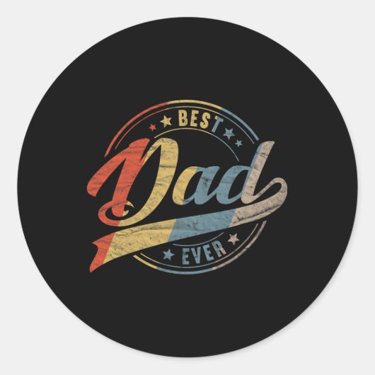 beste vader ooit vader papa Vaderdag gi Ronde Sticker (Voorkant)
