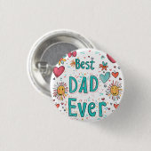 Beste vader ooit | Vader van het jaar Ronde Button 3,2 Cm (Voorkant /achterkant)